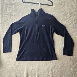 Patagonia Pullover Sweater Small Navy Quarter Zip Women’s outdoor